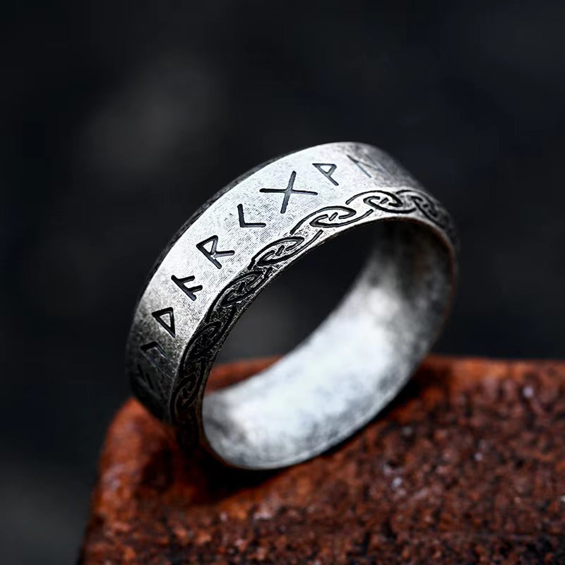 Nordic Vintage Viking Runes Ring