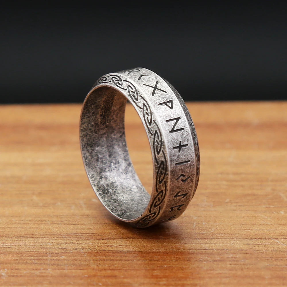 Nordic Vintage Viking Runes Ring