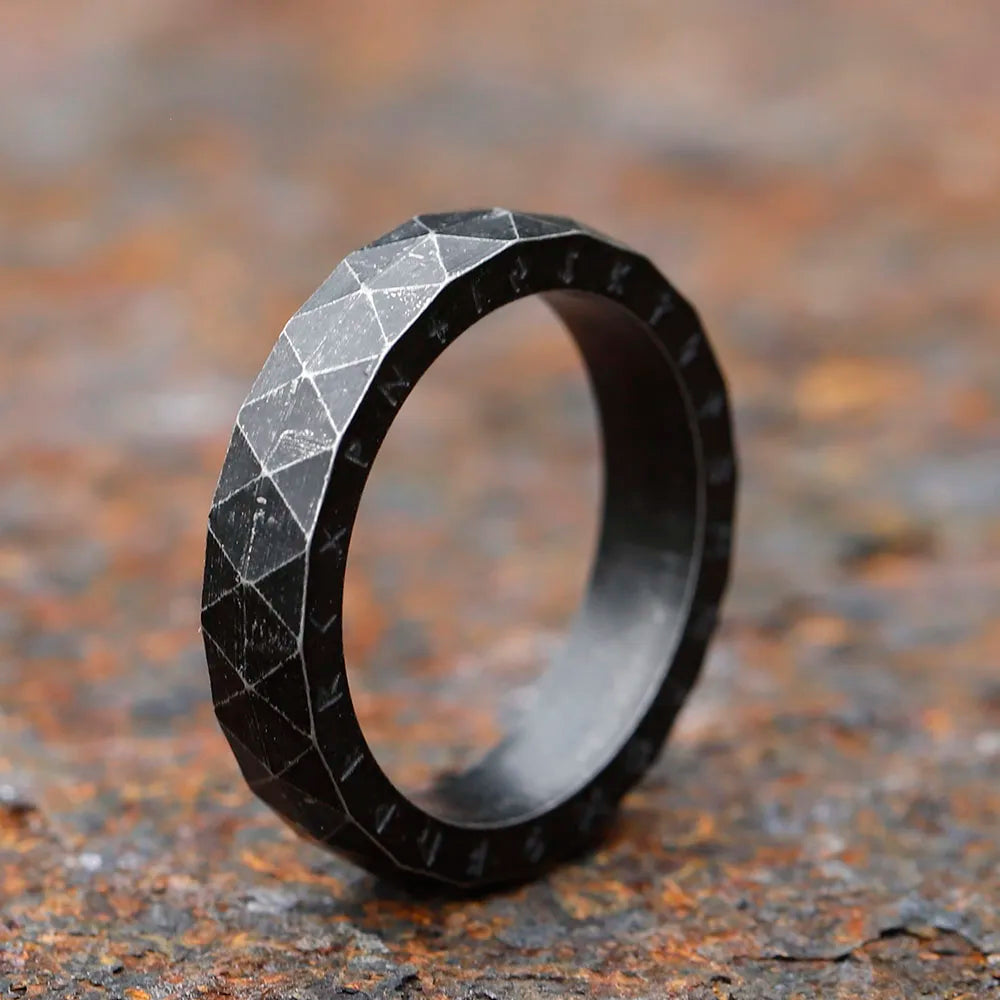 Stainless Steel Viking Rune Ring