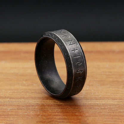 Nordic Vintage Viking Runes Ring