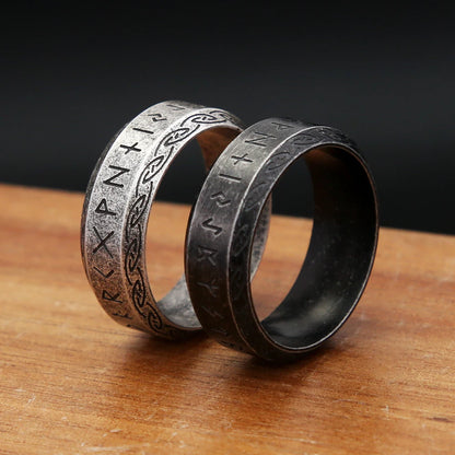 Nordic Vintage Viking Runes Ring